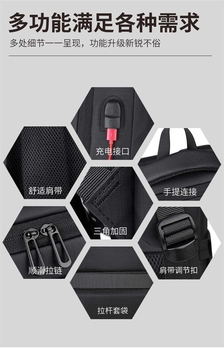 Wholesale Waterproof Business Laptop Backpack | Custom Logo Travel Computer Bag For Office Men